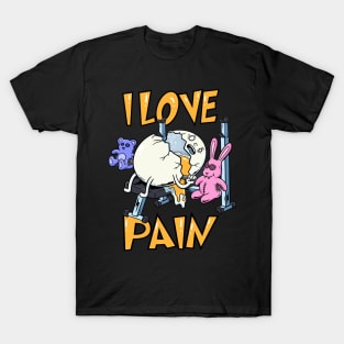 Eggs-ercise with a Side of Humor: Embracing Pain at the Gym! T-Shirt